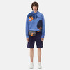 KENZO 高田贤三 男士涂鸦徽标印花棉质连帽卫衣 蓝色 FC55 SW546 4MO 67 商品缩略图3