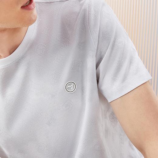 【凉感索罗纳】柒牌短袖T恤男2024夏季新款休闲百搭渐变圆领上衣	126T72220 商品图2