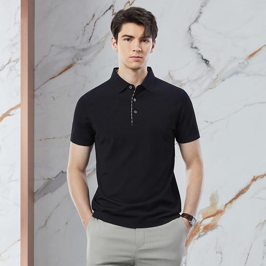 【特价】【高端系列】柒牌短袖polo衫男2024夏季新款伊力特弹力翻领T恤衫	126T70530 商品图1