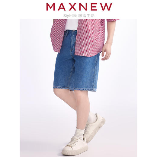 【短裤】男装凉感合身经典牛仔五分裤 1N2114301 商品图1