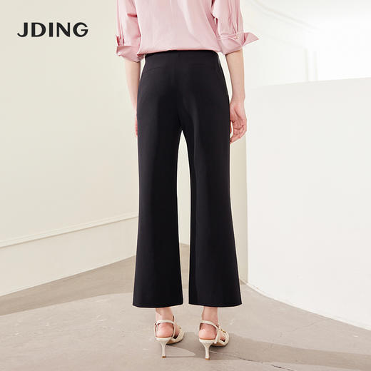 【商场同款】CJTJ420 “ 人鱼裤 ” 9分裤型，夏季穿着更加清凉 侧边精致织带视觉拉伸比例 好看精致 版型显瘦好穿不拘束身高 黑色微喇裤 商品图4