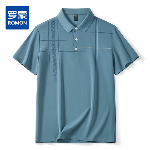 【珠地网眼】罗蒙男士冰丝t恤男短袖男夏季薄款透气速干polo衫男短袖 商品图0