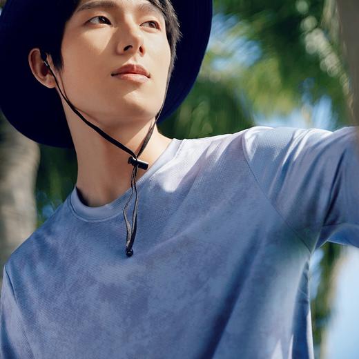 柒牌短袖T恤男2024夏季新款时尚迷彩满印透气网眼休闲圆领体恤衫	126T72940 商品图2