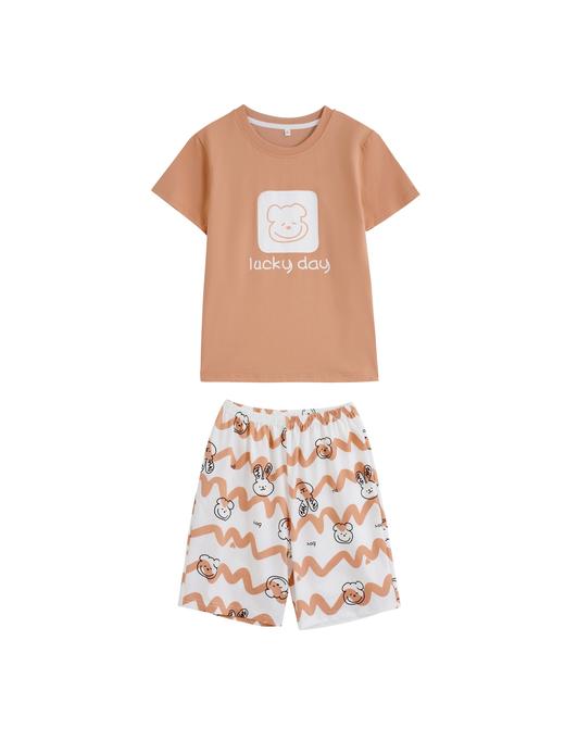 【单件6折/2件5折】【秀黛】男童圆领印花短袖套装男童夏季睡衣L2441006T【门店同款】 商品图7