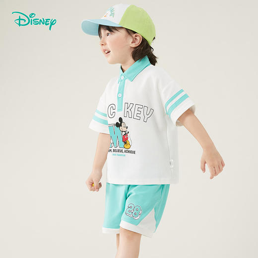 迪士尼【运动米奇】24夏款男童短袖冰感套装休闲凉感短袖短款套装ZD2DT056 商品图4