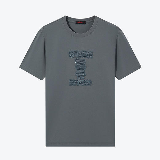 【柒先生保形索罗纳】柒牌男士短袖t恤夏季新款时尚休闲圆领上衣	126T72270 商品图4