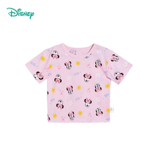 迪士尼童装 女童t恤短袖2021夏季新款洋气中小童上衣儿童打底衫潮212S1502 商品图3