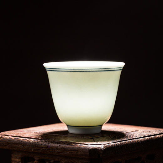 青花双线玉立铃铛杯 商品图5