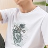 【冰藻泥】柒牌男装短袖T恤男夏季薄款时尚龙纹印花休闲圆领上衣	126T71940 商品缩略图2