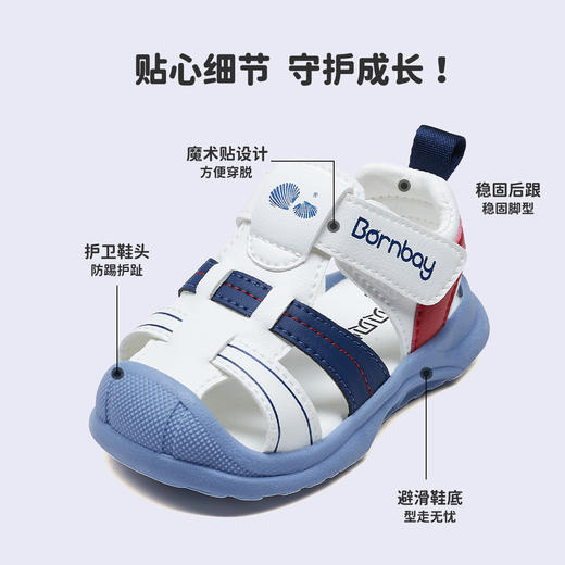 贝贝怡24年男女童夏季新款凉鞋宝宝鞋ZB2DX009 商品图5