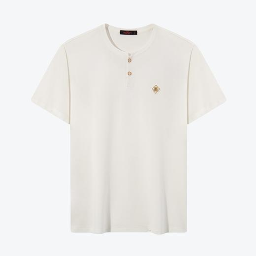 【中华立领】柒牌圆领短袖T恤男士2024夏季新款时尚休闲体恤衫	126T72060 商品图4