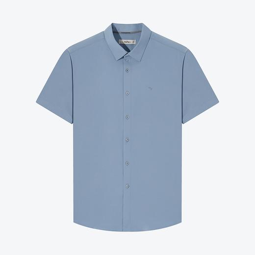 【含竹纤维】柒牌男士短袖衬衫2024夏季新款商务休闲透气翻领衬衣	126A70220 商品图4