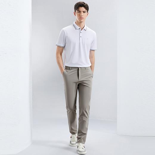 柒牌男装休闲裤男2024春夏新款商务通勤上班中腰修身男士直筒长裤	126H72520 商品图3