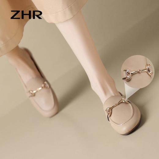 ZHR则则舒适优雅金属马衔扣半拖高级凉拖鞋女超仙休闲低跟爆款简约 商品图5