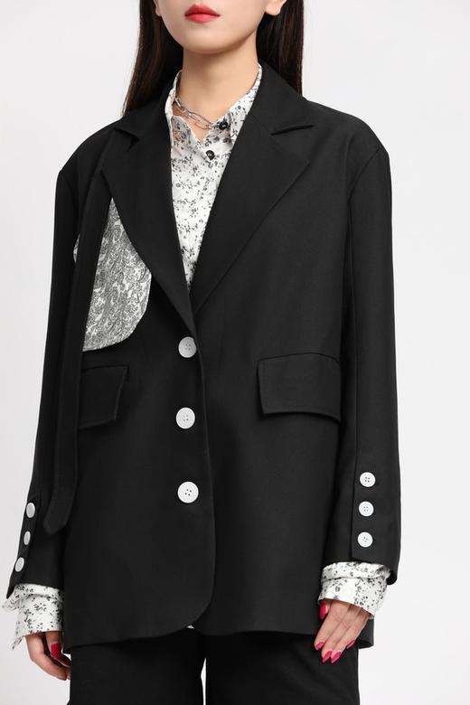 Kai & Kiera 印花拼接单排扣西装外套 11941 商品图3