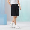 【高弹针织】柒牌松紧带短裤男2024夏季新款休闲宽松黑色直筒男裤	126H72760 商品缩略图1
