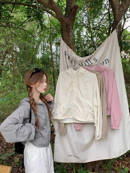 夏季【户外轻薄连帽防晒衣 港风休闲】冲锋衣 小个子外套 国庆出游 商品图3