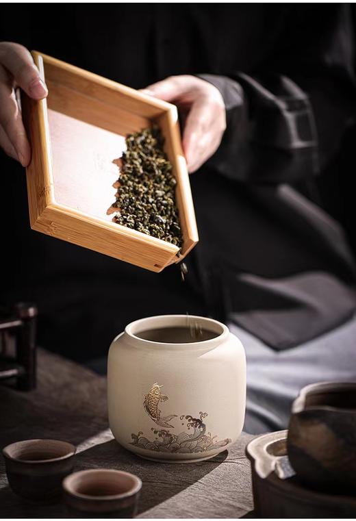 陶瓷茶叶罐包装礼盒储藏盒水容量约730ml 商品图2