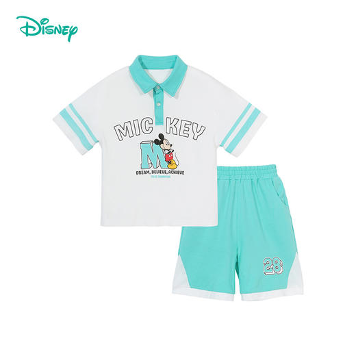 迪士尼【运动米奇】24夏款男童短袖冰感套装休闲凉感短袖短款套装ZD2DT056 商品图5