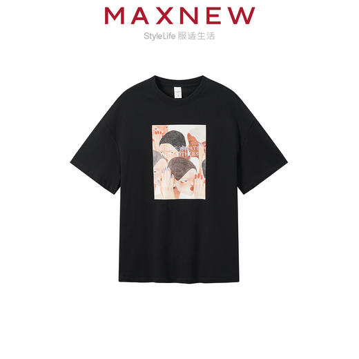 【T恤】“others”系列舒适亲肤宽松时尚印花T恤 1N2221260 商品图0