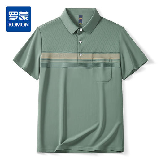 【空调凉感】罗蒙网眼冰丝polo衫男士短袖速干商务中老年爸爸装t恤男 商品图0