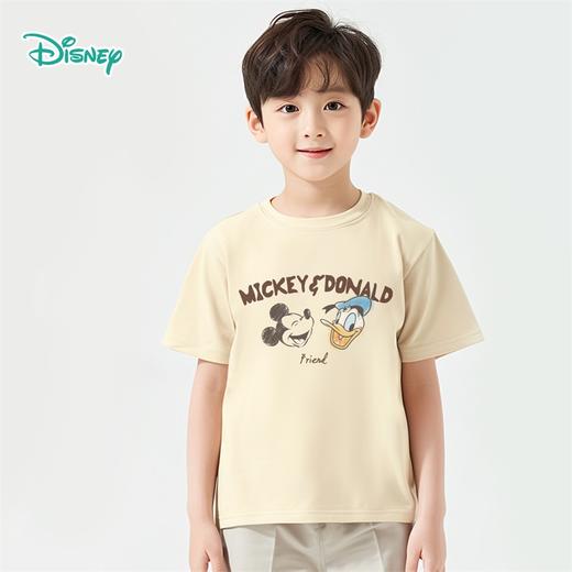 迪士尼【5A抑菌】24夏款男童短袖T恤卡通印花舒适透气短袖T恤ZD2DS030 商品图2