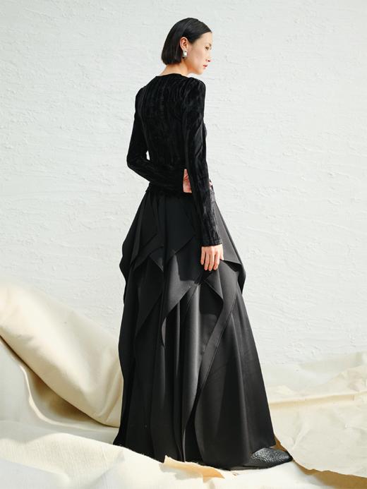 LIYIHAN 书页拼接长半裙 Y241Q06190 商品图1