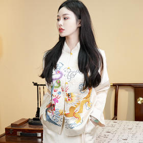 复古民族风改良唐装衬衫，国潮刺绣中国风立领外套上衣OG-A9723