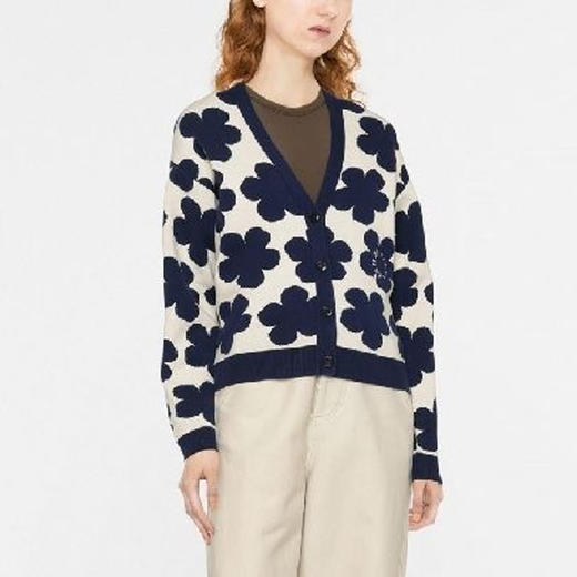 KENZO 高田贤三 女士小花徽标提花混纺羊毛针织衫 混色 FC62 CA326 3CO 2 商品图1