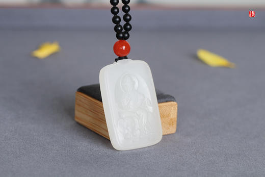 和田白玉【普贤菩萨】吊坠， 配精美挂绳 商品图1
