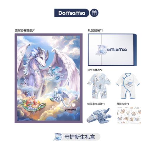 哆咪呀龙年满月礼盒B
（纱布盖毯 玩偶 连体衣 襁褓巾） 商品图0