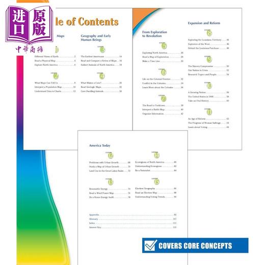 【中商原版】光谱练习册 地理 五年级 Spectrum Geography Grade 5 英文原版 进口图书 小学教辅参考书 Carson Dellosa 商品图1
