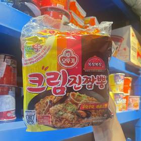 【4连包】 奥土基奶油味海鲜拉面130g【4멀티】크림 진짬뽕(오뚜기)130g*4