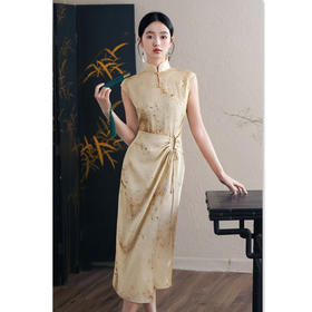时尚改良年轻少女款，天丝提花旗袍GX-183601