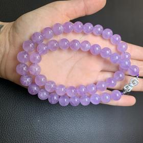 紫水晶圆珠项链约10mm