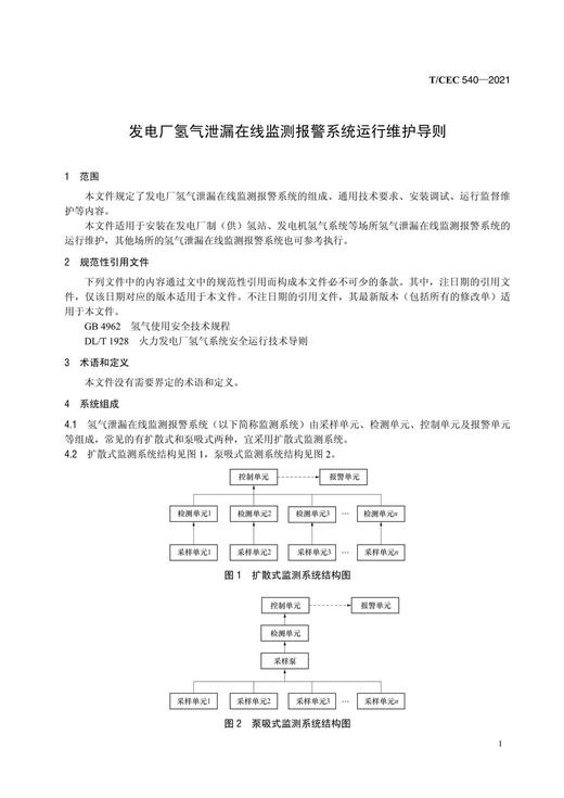 【按需印刷】T/CEC540-2021 发电厂氢气泄漏在线监测报警系统运行维护导则 商品图4