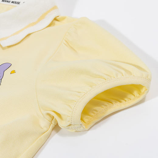 迪士尼【黛西IP】24夏新款女童网眼T恤透气短袖冰感花POLO上衣ZD2DS040 商品图4