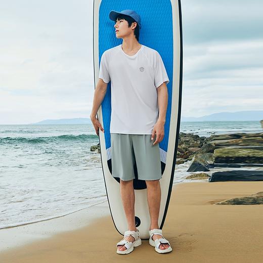 【吸湿速干】柒牌短袖T恤男夏季新款时尚休闲3A抗菌舒适圆领上衣	126T72890 商品图3