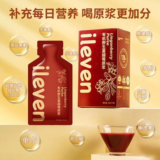 ⁴【大兴安岭野生蔓越莓原浆】1袋≈120粒蔓越莓 30ml*7袋/盒YC04-CRMM-YKSC 商品图0