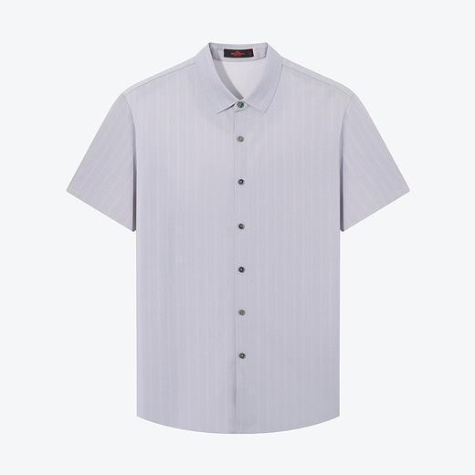 【冰氧吧】柒牌凉感短袖衬衫男2024夏季新款条纹印花休闲翻领衬衣	126A71280 商品图4