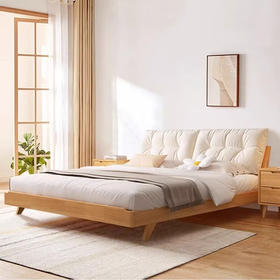 北欧风实木床208#公仔棉靠包原木色（齐）