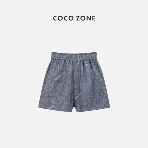 COCO ZONE2024夏季时尚松紧腰休闲短裤简约百搭通勤裤CC1B0818 商品图0