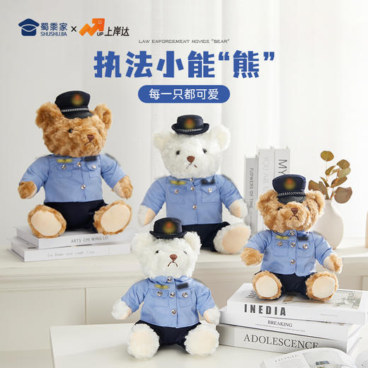 【综合执法熊】创意坐姿小熊毛绒公仔儿童玩偶摆件 商品图5