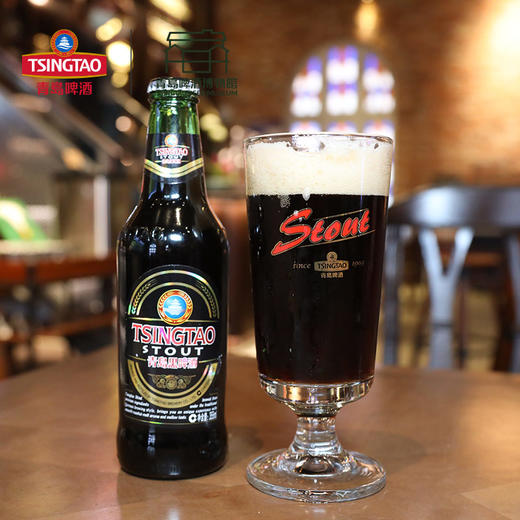 新款黑啤专属啤酒杯0.33L 玻璃酒杯 流畅杯型 青岛啤酒 官方文创 商品图1