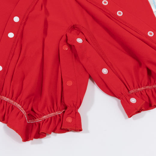 贝贝怡春秋男女童大红前开连体衣ZB1DL017 商品图5