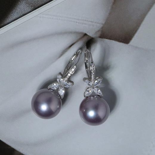 甄珠贝 二十年九紫离火开运 总有你喜欢的紫 中国的紫珠10-11mm 纯银配件 商品图0