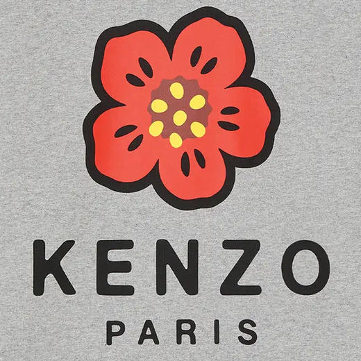 KENZO 高田贤三 女士棉质字母花徽标印花圆领长袖卫衣 灰色 FC62 SW011 4ME 94 商品图2