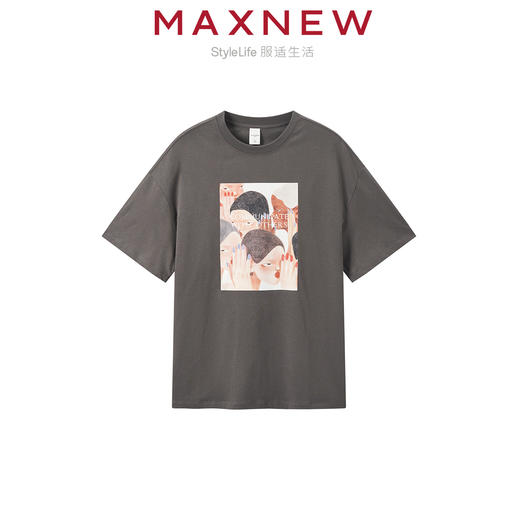 【T恤】“others”系列舒适亲肤宽松时尚印花T恤 1N2221260 商品图2