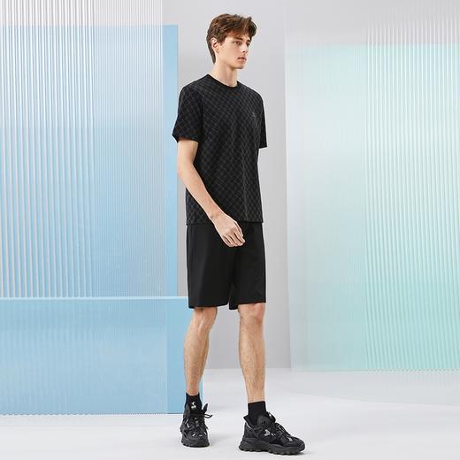 【液氨纯棉】柒牌男士短袖T恤夏季新款时尚字母满印休闲圆领上衣	126T71820 商品图3