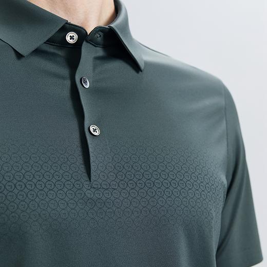 【含桑蚕丝】柒牌男装短袖Polo衫男夏季新款渐变印花休闲翻领T恤	126T73410 商品图2